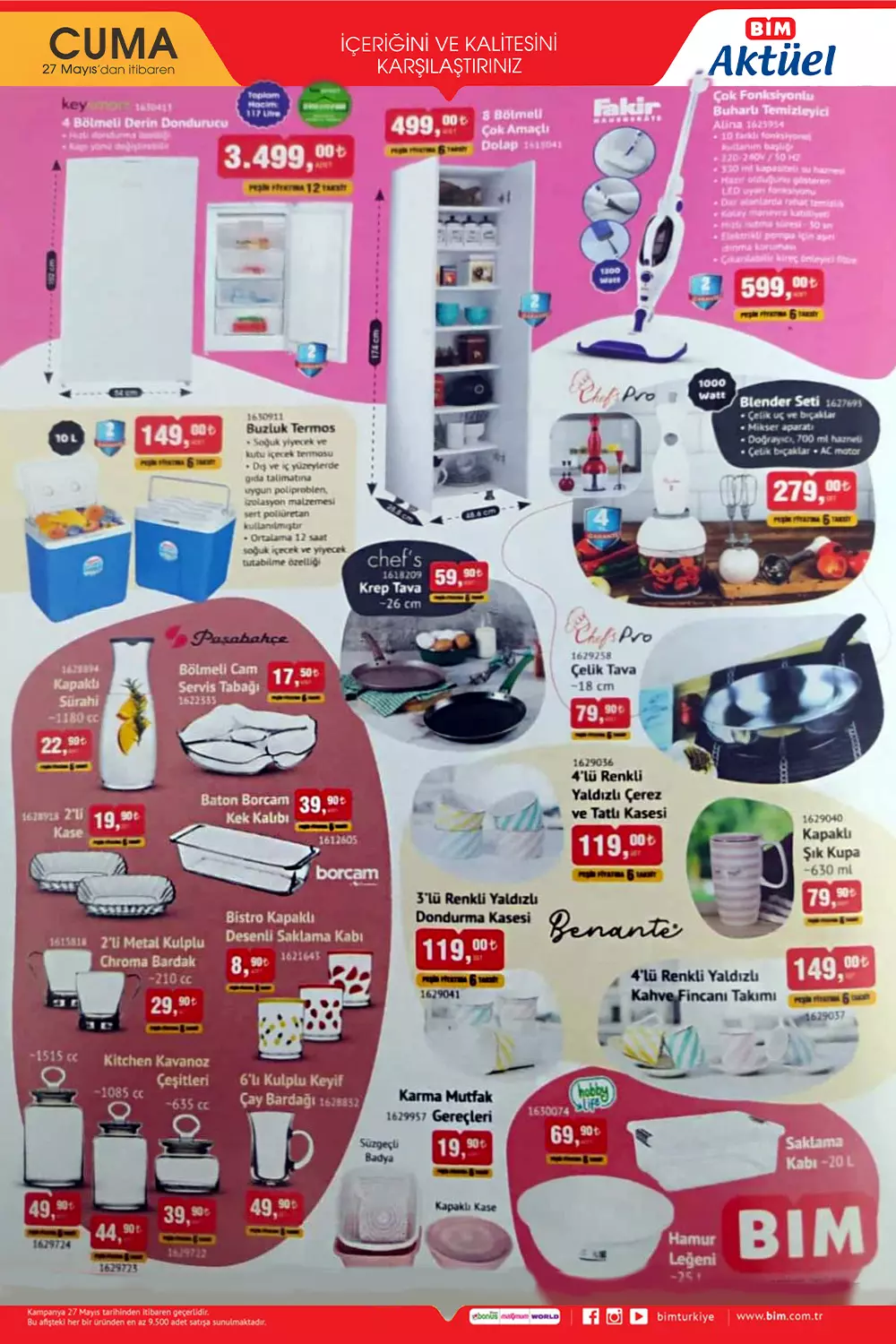 BİM 27 Mayıs 2022 aktüel ürünler kataloğu belli oldu! İşte 27 MAyıs 2022 fiyat listesi...