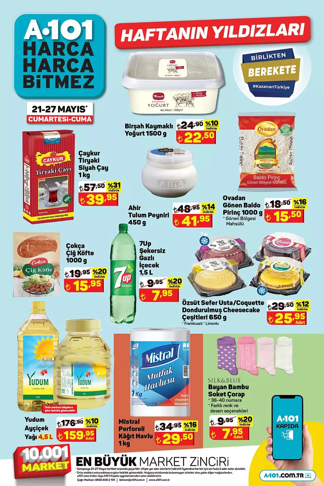 A101 de çılgın indirimli aktüel katalog! Çaykur çay, ayçiçek yağı, tavuk etine dev kampanya! 20 Mayıs 2022 fiyat listesi