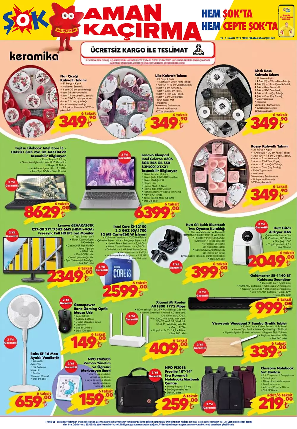 ŞOK aktüel kataloğu 25 Mayıs 2022: Bu hafta ŞOK a bakmadan alışveriş yapmayın! İşte 25 Mayıs 2022 fiyat listesi