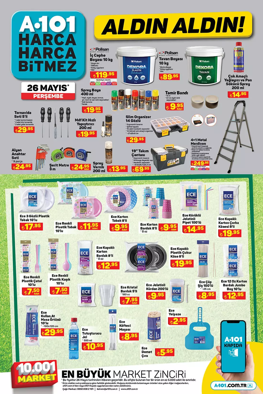 A101 aktüel ürünler kataloğunda bu hafta büyük çılgınlık var! İşte 26 Mayıs 2022 A101 aktüel ürünler fiyat listesi