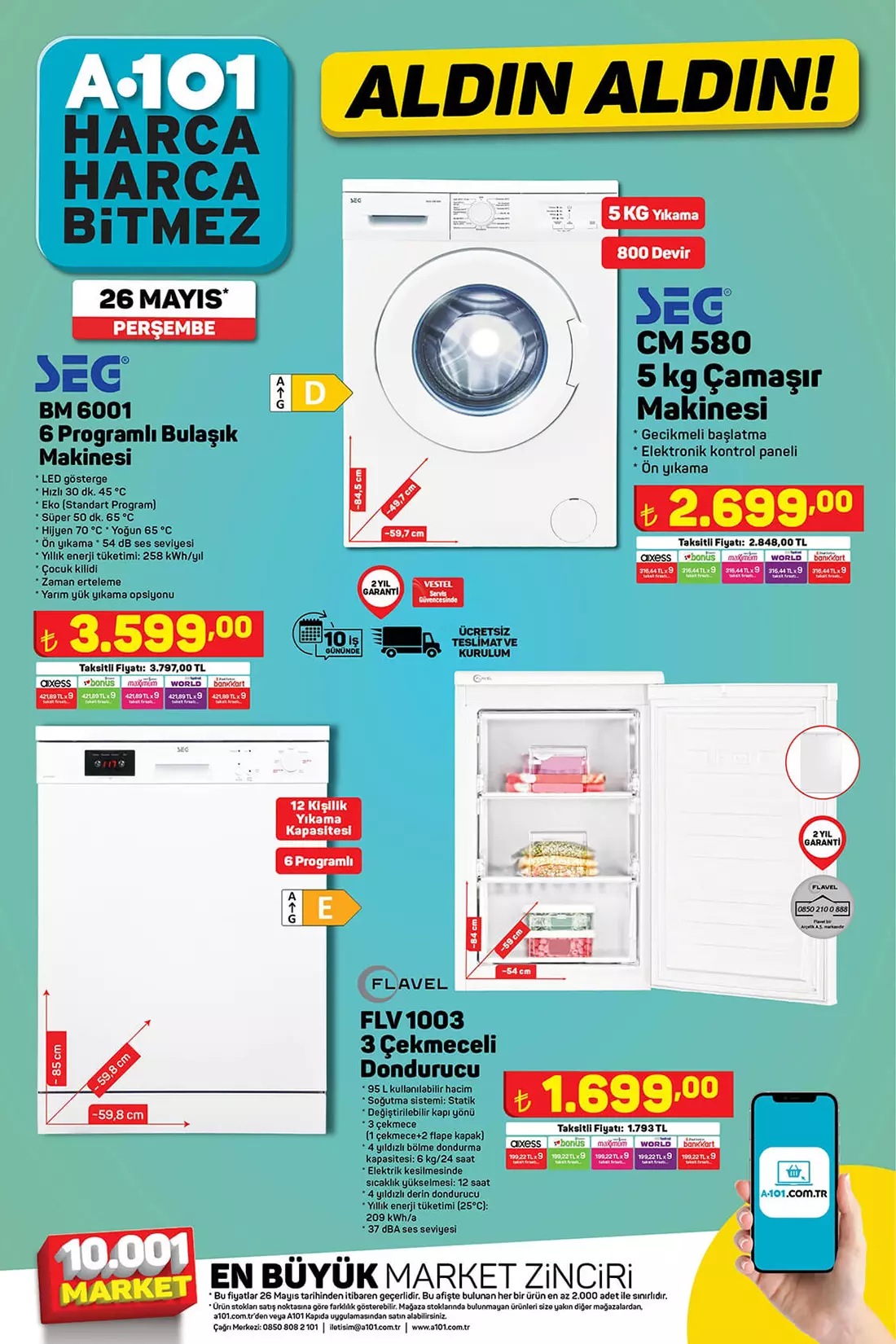 A101 aktüel ürünler kataloğunda bu hafta büyük çılgınlık var! İşte 26 Mayıs 2022 A101 aktüel ürünler fiyat listesi