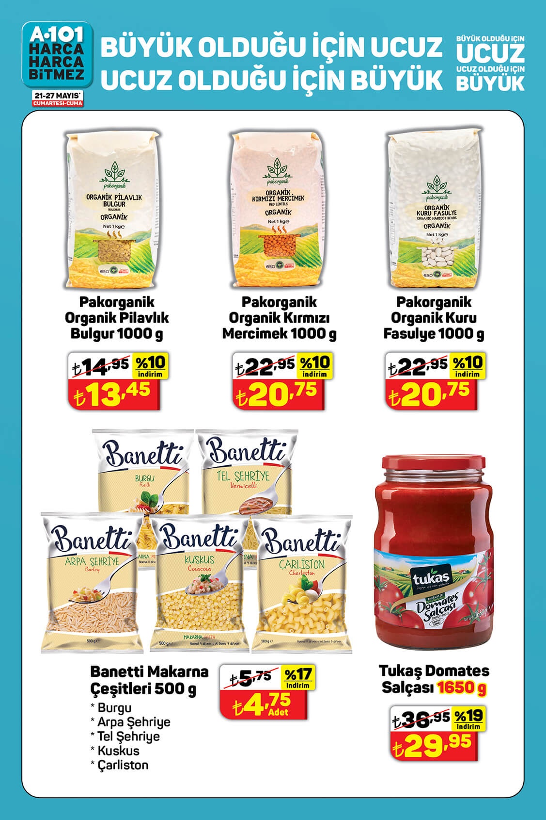 A101 de temel gıda ürünlerinde dev kampanya! Sucuk, bulgur, mercimek, salça indirimi! İşte 25 Mayıs 2022 fiyat listesi