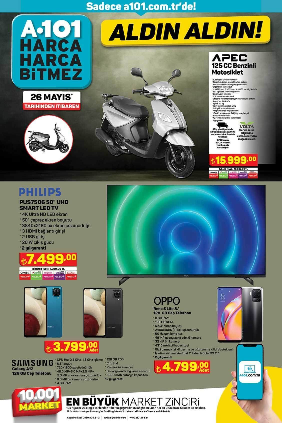 A101 de Apec 125 CC benzinli motosiklet satışta! Apec 125 CC A101 de ne kadar? İşte 26 Mayıs 2022 fiyat listesi...