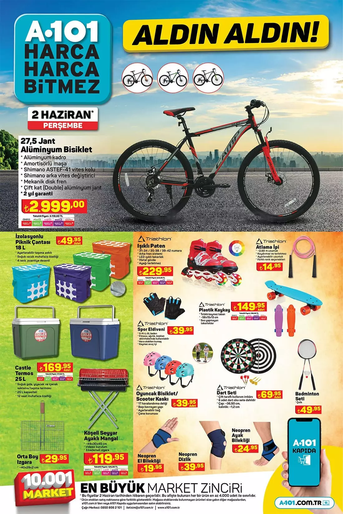 A101 2 Haziran 2022 aktüel kataloğu yayımlandı! Bu hafta A101 e hangi ürünler geliyor? İşte 2 Haziran 2022 fiyat listesi