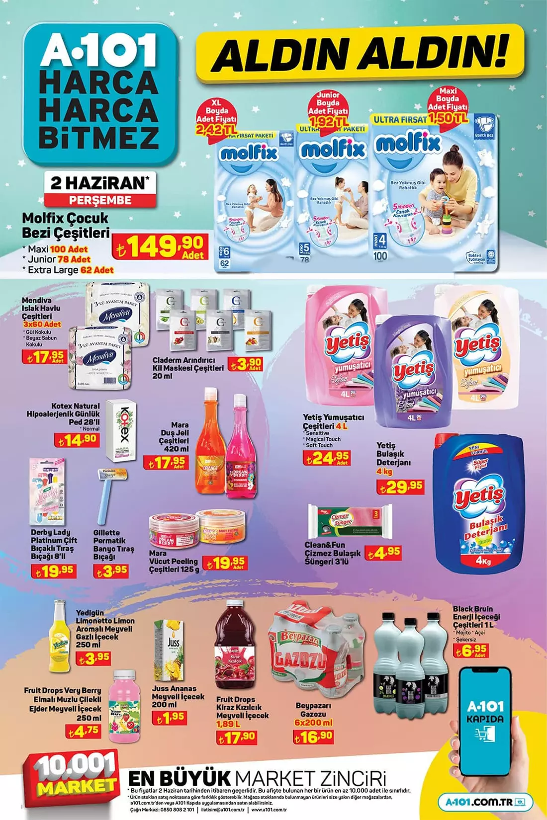 A101 2 Haziran 2022 aktüel kataloğu yayımlandı! Bu hafta A101 e hangi ürünler geliyor? İşte 2 Haziran 2022 fiyat listesi