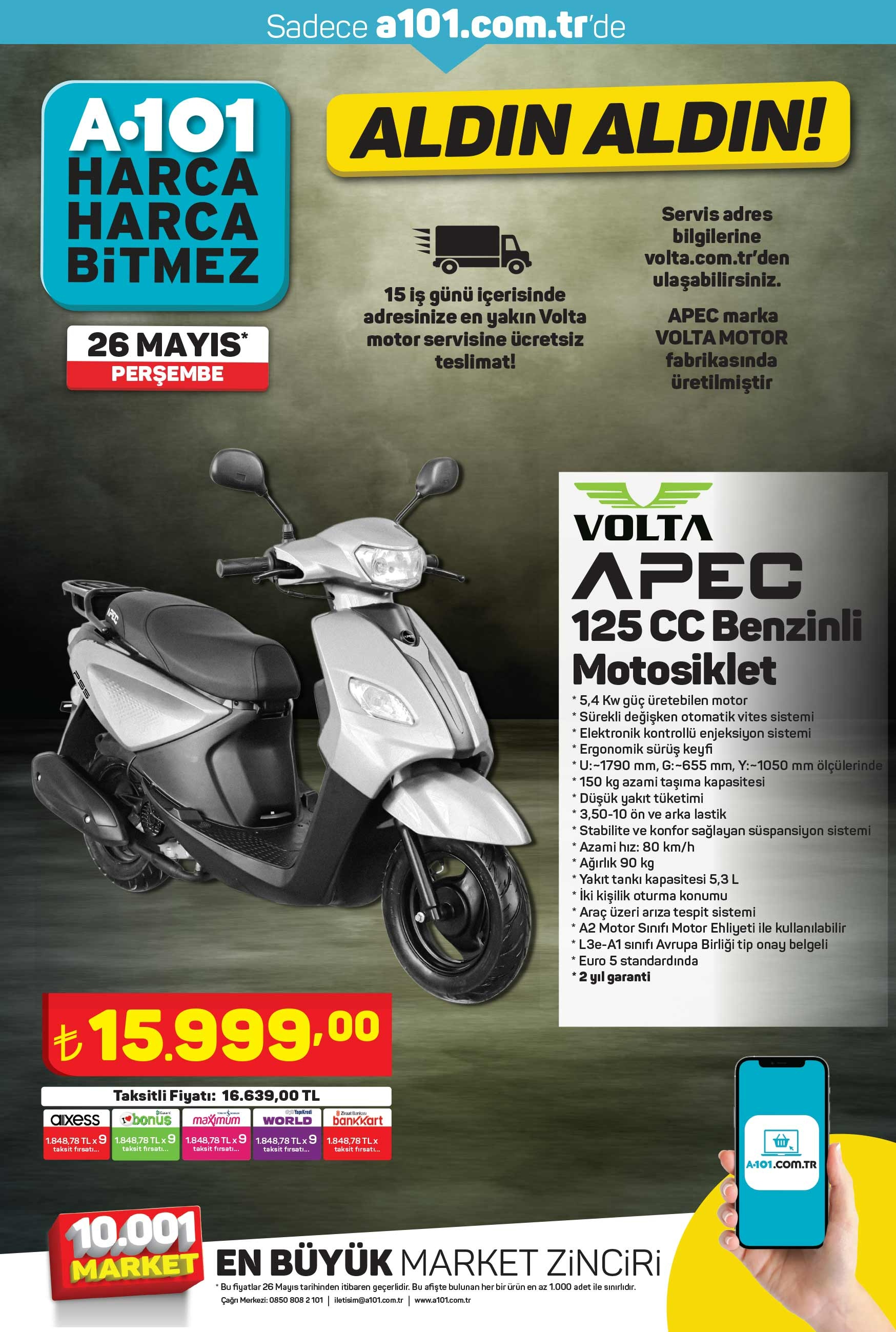 APEC 125 CC A101 de satışta! Bu fırsat kaçmaz! İşte 28 Mayıs 2022 fiyat listesi