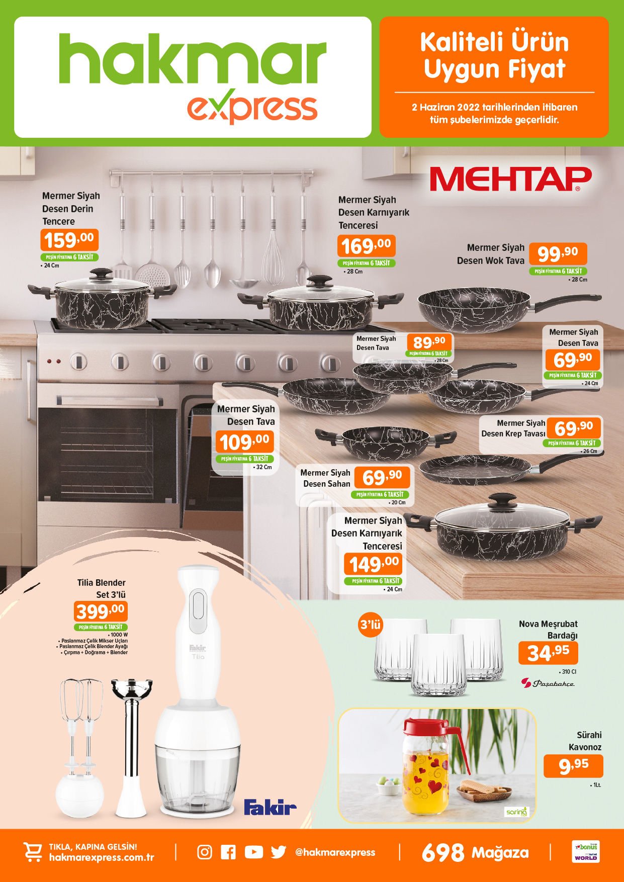 Hakmar Express aktüel ürünler kataloğu yayımlandı! Bu hafta Hakmar da neler var? İşte 2 Haziran 2022 fiyat listesi