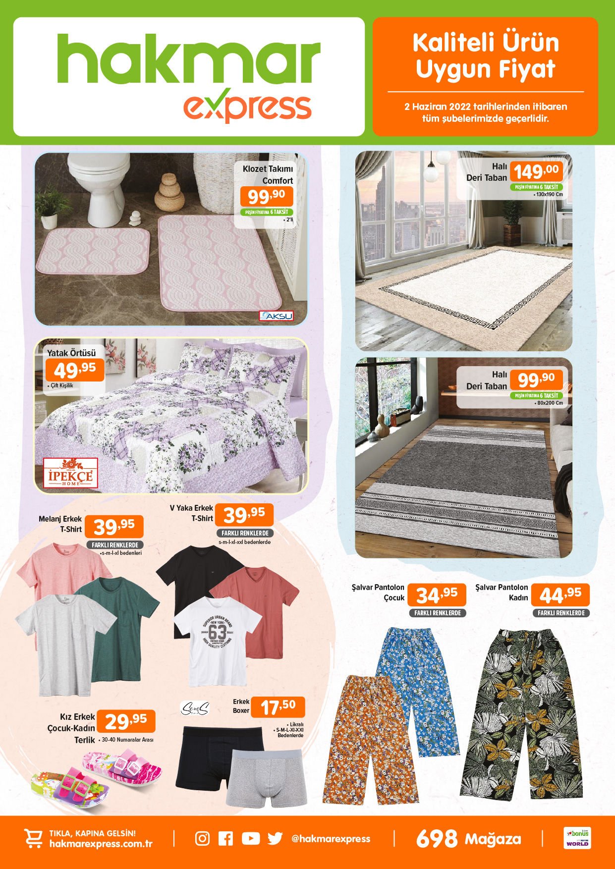 Hakmar Express aktüel ürünler kataloğu yayımlandı! Bu hafta Hakmar da neler var? İşte 2 Haziran 2022 fiyat listesi