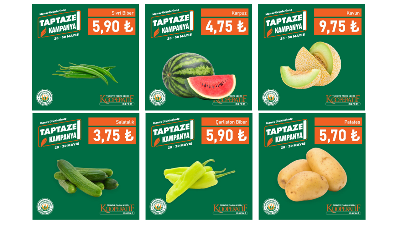 Tarım Kredi Kooperatifi nden dev indirim! Ayçiçek yağı, et ürünleri, meyve ve sebze... 29 Mayıs 2022 fiyat listesi...