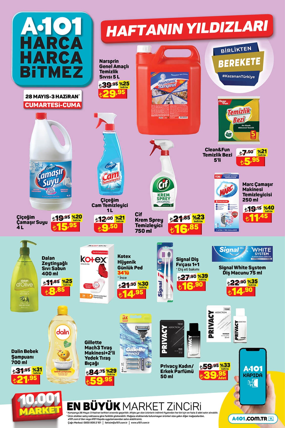 A101 Haftanın Yıldızları nda akılalmaz indirimler başladı! Dev kampanyayı kaçırmayın! 29 Mayıs 2022 fiyat listesi!