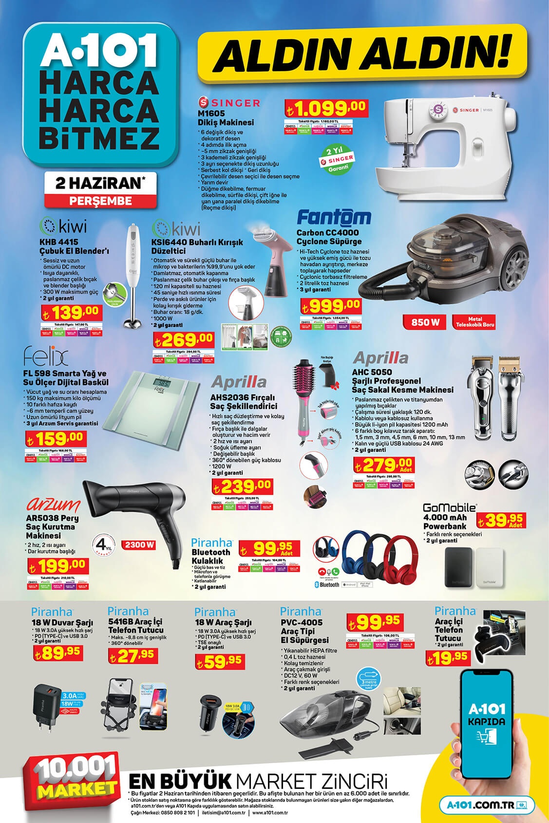 A101 teknolojik ürünlerde dev kampanya! A101 de hangi teknolojik aletler indirimde? İşte 1 Haziran 2022 fiyat listesi