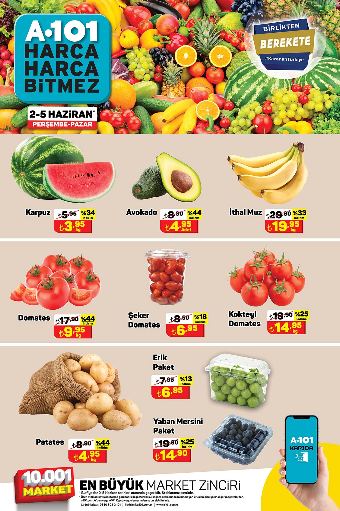 A101 de sebze-meyveye çılgın Perşembe indirimi! Patates, maydanoz, biber! İşte 2 Haziran 2022 fiyat listesi