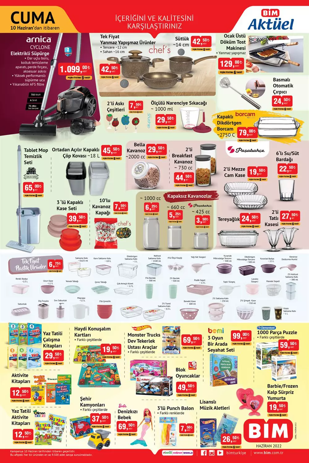 BİM aktüel ürünler kataloğu 10 Haziran 2022 yayımlandı! Bu fırsat kaçmaz! İşte 10 Haziran 2022 fiyat listesi