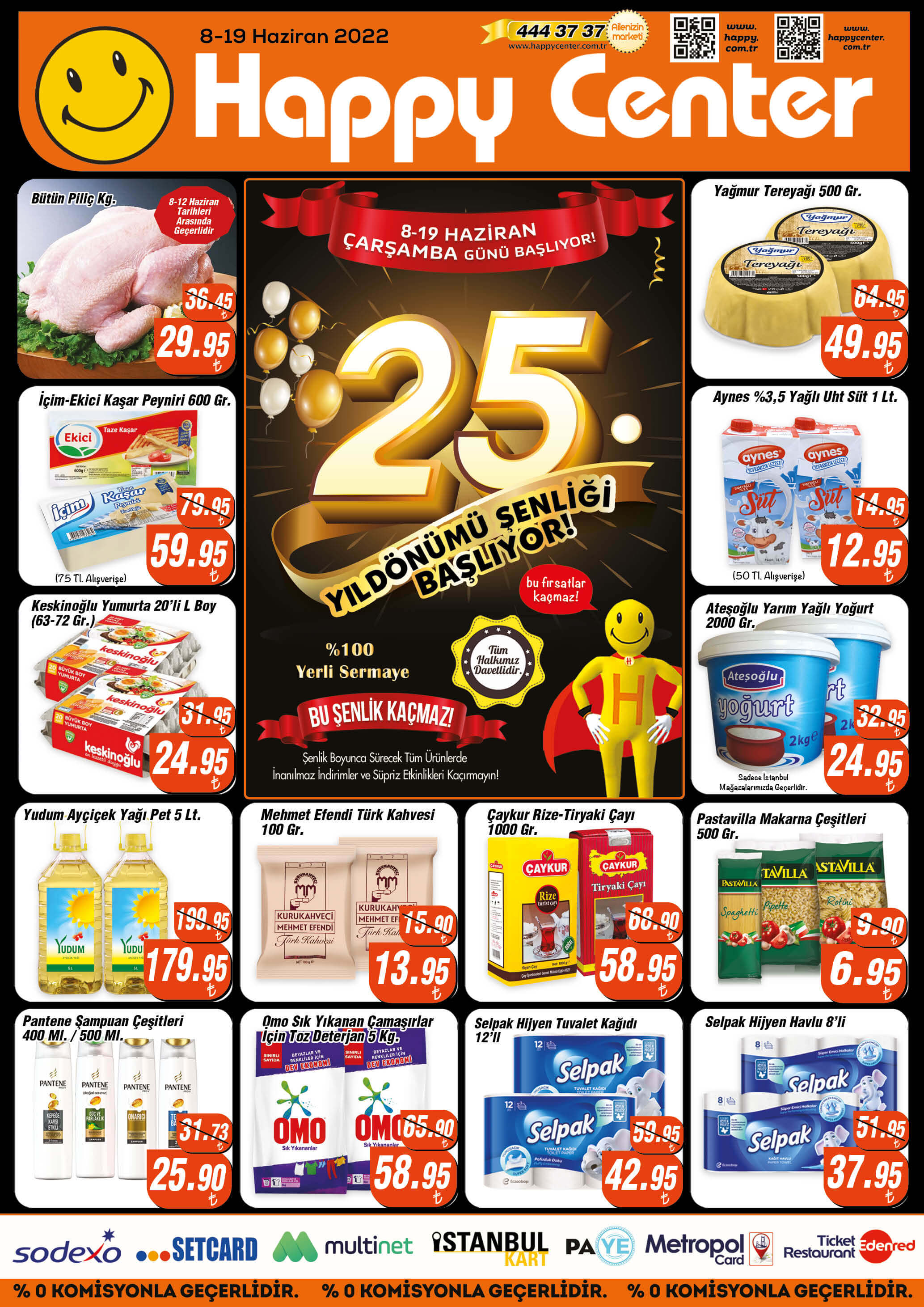 Happy Center da Çaykur çay, ayçiçek yağı, kırmızı et ve tavuk etinde dev indirim! İşte 10 Haziran 2022 fiyat listesi...