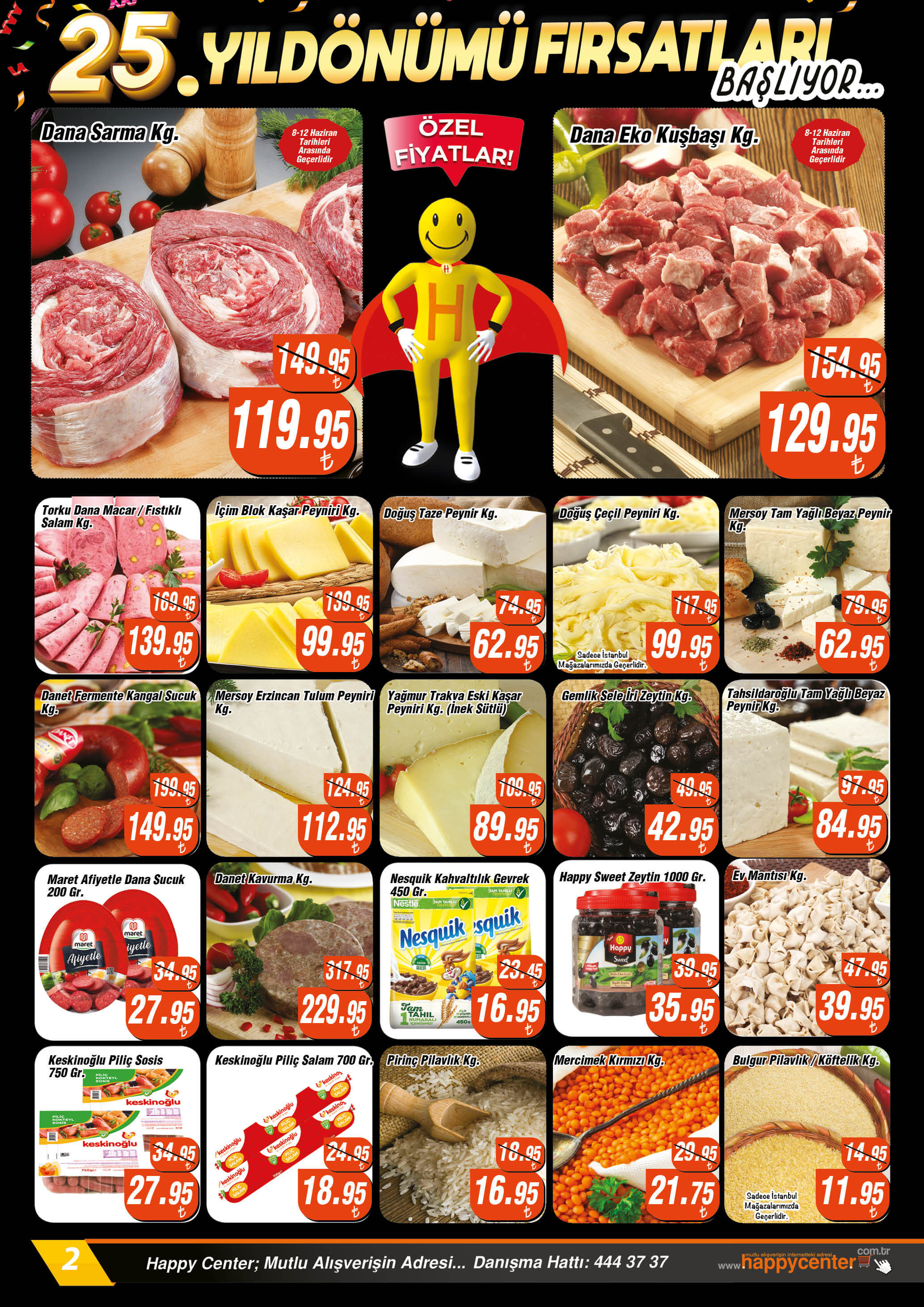 Happy Center da Çaykur çay, ayçiçek yağı, kırmızı et ve tavuk etinde dev indirim! İşte 10 Haziran 2022 fiyat listesi...