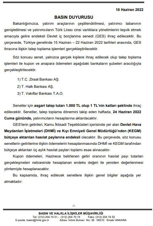 Hazine Bakanlığı açıkladı: Yıllık getiri yüzde 26 civarında olacak