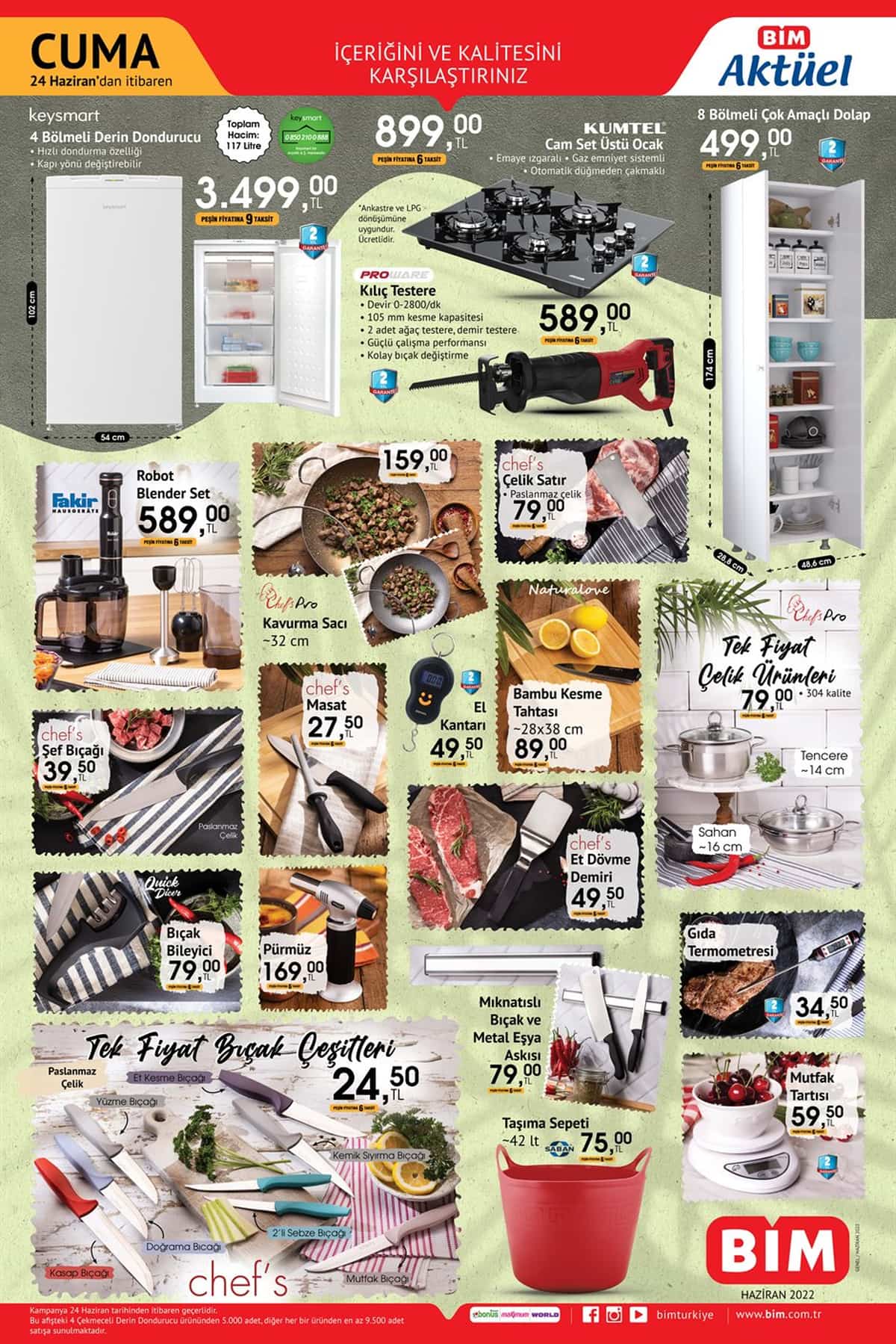 BİM 24 Haziran aktüel ürünler kataloğu yayımlandı! Bu hafta BİM de neler var? İşte 24 Haziran 2022 fiyat listesi