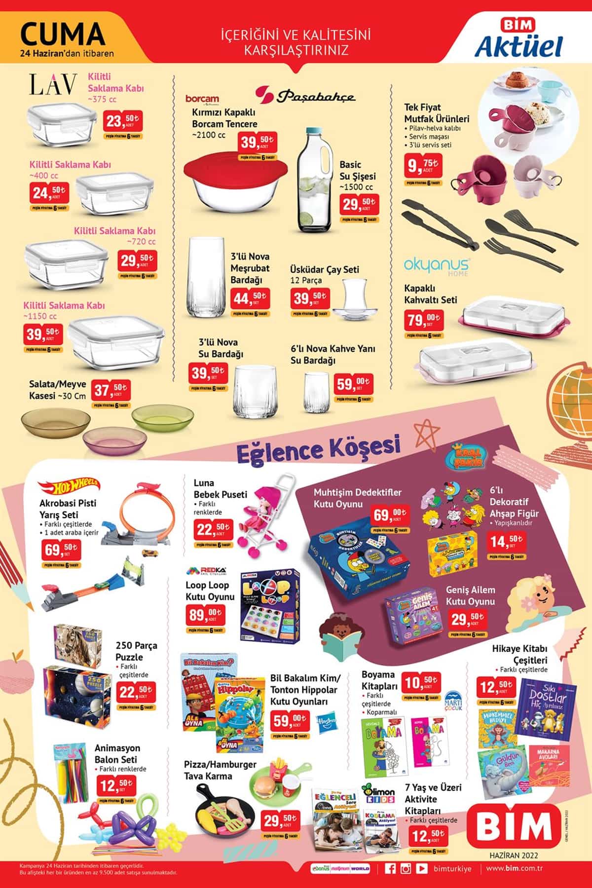 BİM 24 Haziran aktüel ürünler kataloğu yayımlandı! Bu hafta BİM de neler var? İşte 24 Haziran 2022 fiyat listesi