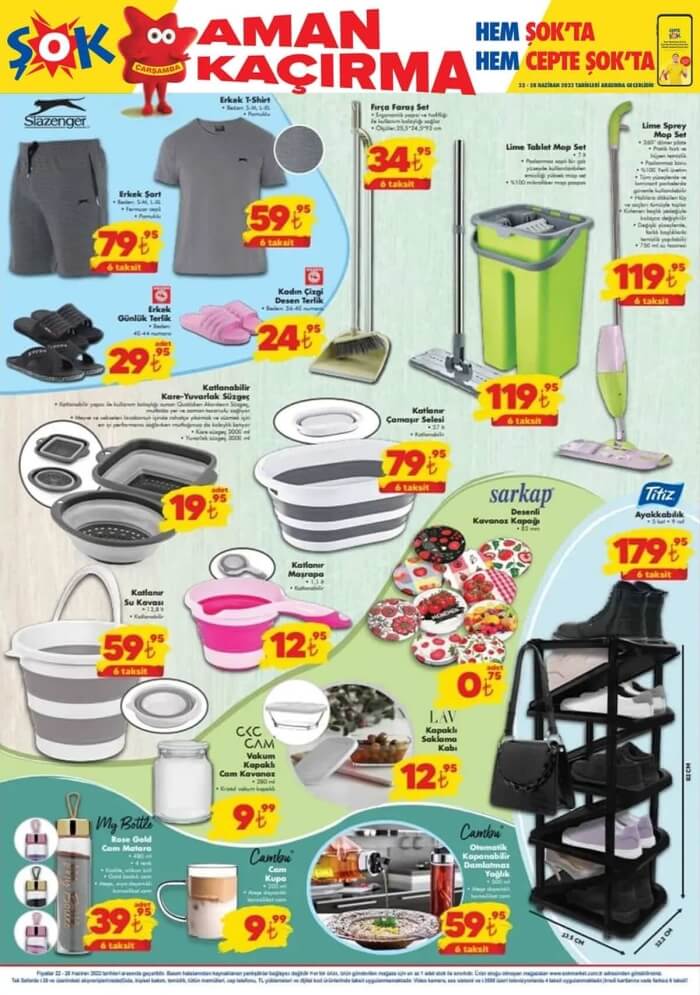 ŞOK 22 Haziran kataloğu! 22 Haziran Çarşamba ŞOK kataloğu yayınlandı mı?