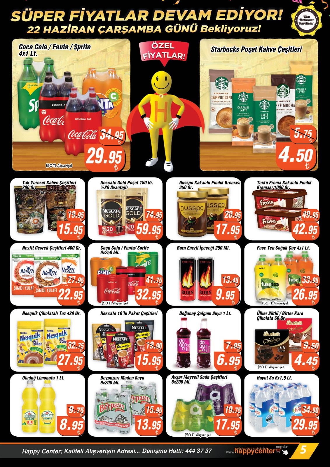 Happy Center da dev indirim! Ayçiçek yağı, tavuk eti, pirinç, peynir! İşte 24 Haziran 2022 aktüel ürünler fiyat listesi