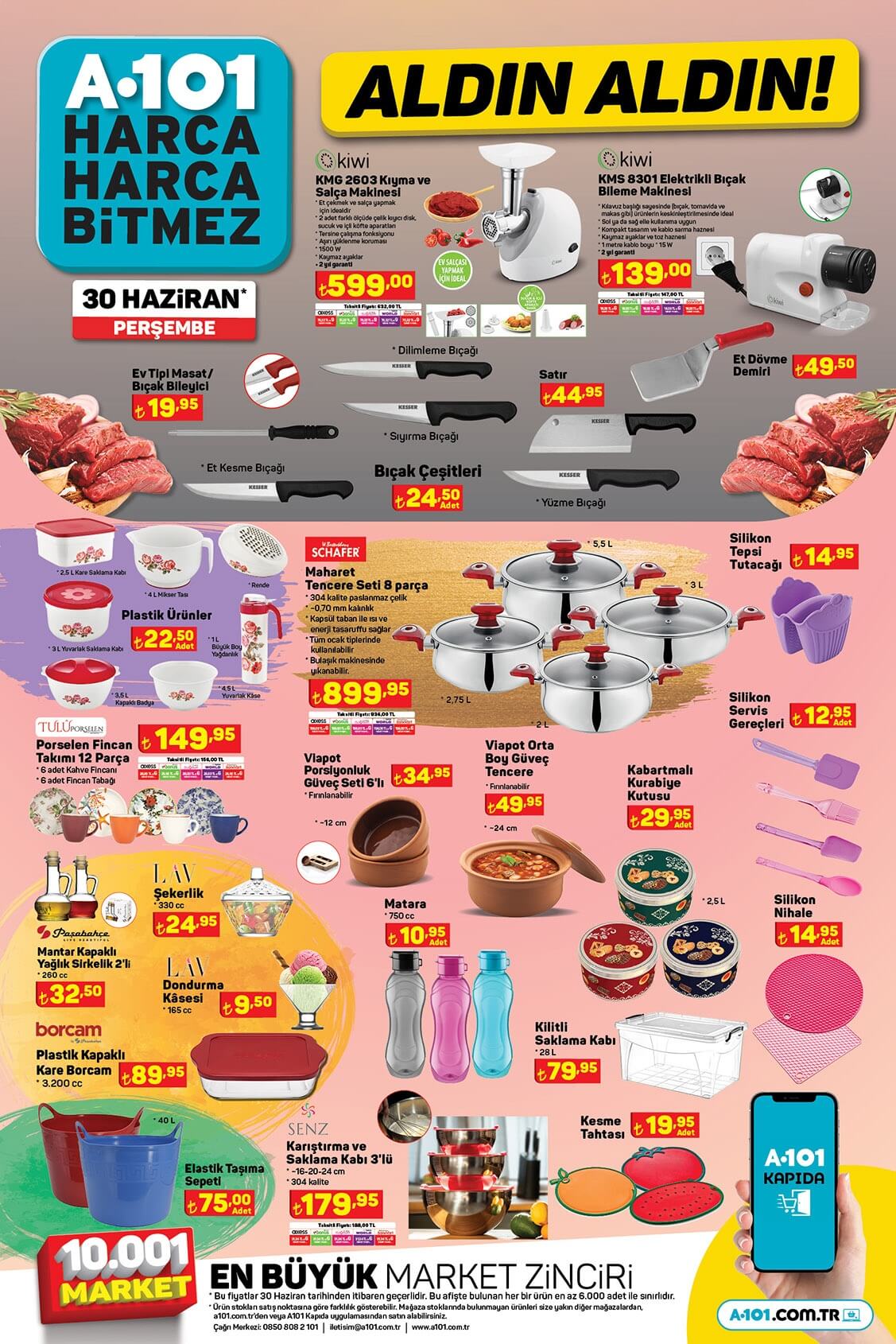 A101 30 Haziran Perşembe aktüel kataloğu yayımlandı! A101 de bu hafta neler var? İşte 30 Haziran 2022 fiyat listesi