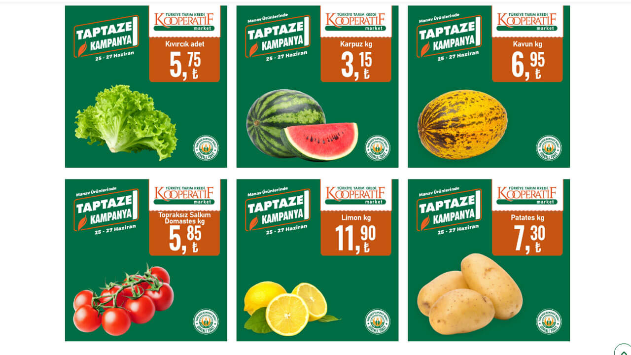 Tarım Kredi Kooperatifi nden dev indirim! Kaçırılmayacak kampanya için sayılı günler! 27 Haziran 2022 fiyat listesi!