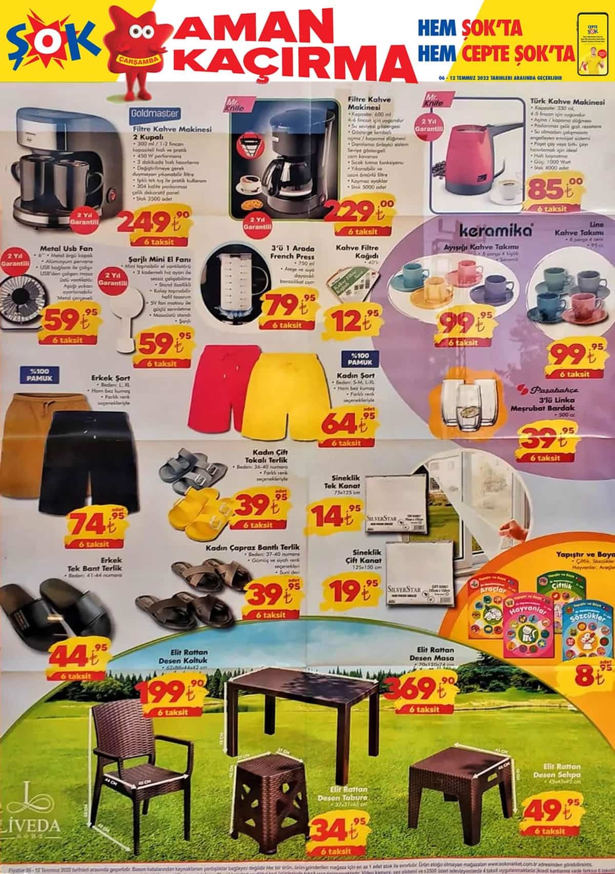 ŞOK Market 6 Temmuz Çarşamba aktüel ürünler kataloğu yayımlandı! İşte 6 Temmuz 2022 fiyat listesi...