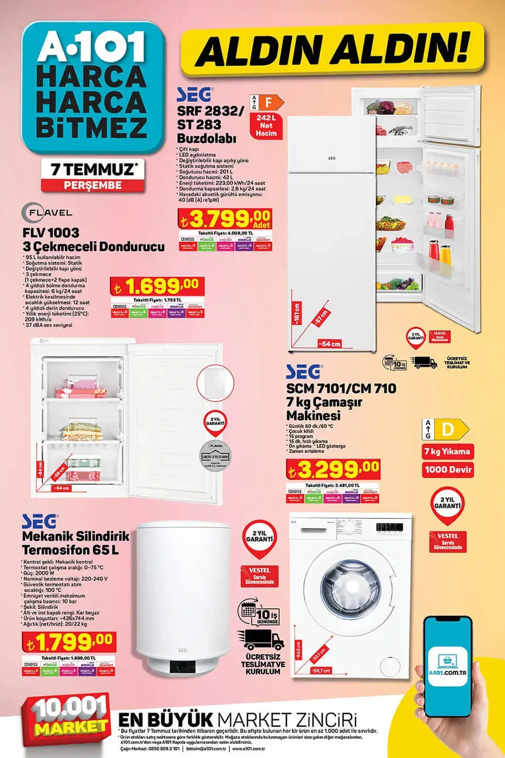 A101 7 Temmuz Perşembe aktüel kataloğu yayımlandı! A101 de bu hafta neler var? İşte 7 Temmuz 2022 fiyat listesi