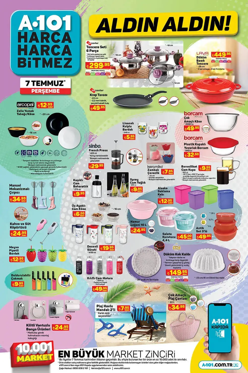 A101 7 Temmuz Perşembe aktüel kataloğu yayımlandı! A101 de bu hafta neler var? İşte 7 Temmuz 2022 fiyat listesi