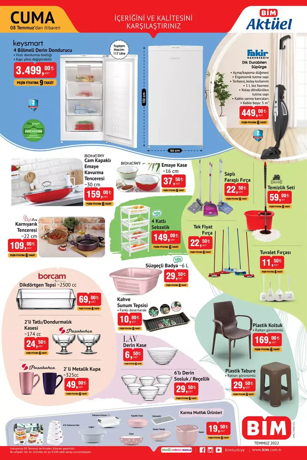 BİM de bu Cuma neler var? İşte BİM 8 Temmuz 2022 aktüel ürünler kataloğu fiyat listesi
