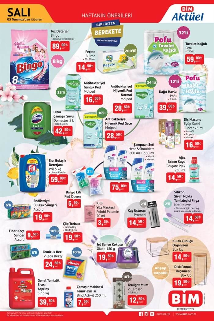 BİM 5 Temmuz kataloğu! 5 Temmuz Salı BİM kataloğu yayınlandı mı?