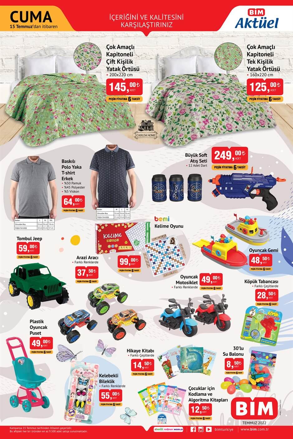 BİM 15 Temmuz kataloğu! 15 Temmuz Cuma BİM kataloğu yayınlandı mı?