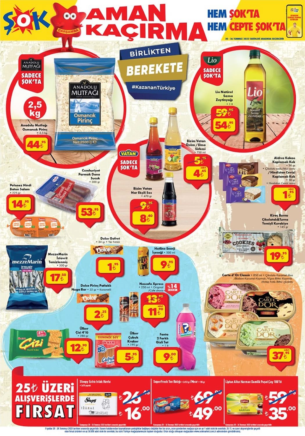 ŞOK market 20-26 temmuz fiyat listesi… Yeni katalog yayında!