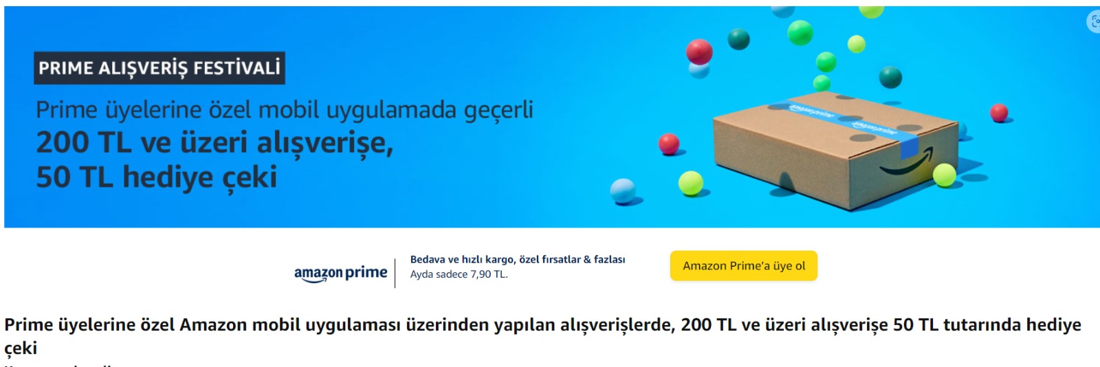 Amazon Prime’da alışveriş festivali! Bu kampanya kaçmaz