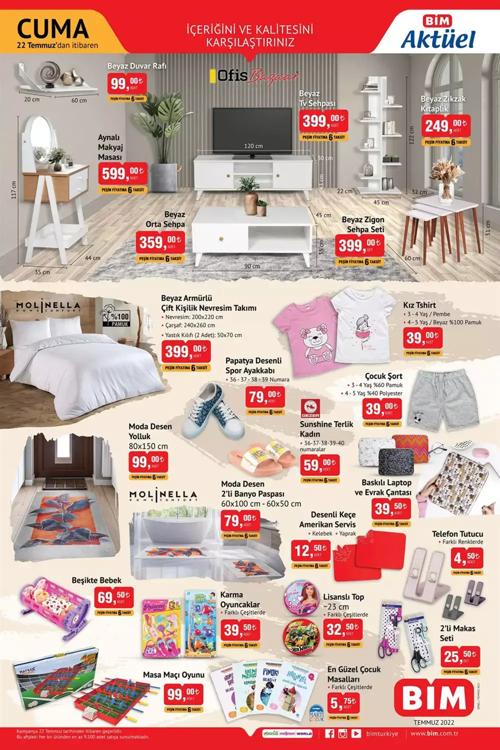 BİM 22 Temmuz 2022 aktüel ürünler kataloğu yayımlandı! Aktüel ürünlerde 9 Taksit fırsatı! 22 Temmuz 2022 fiyat listesi