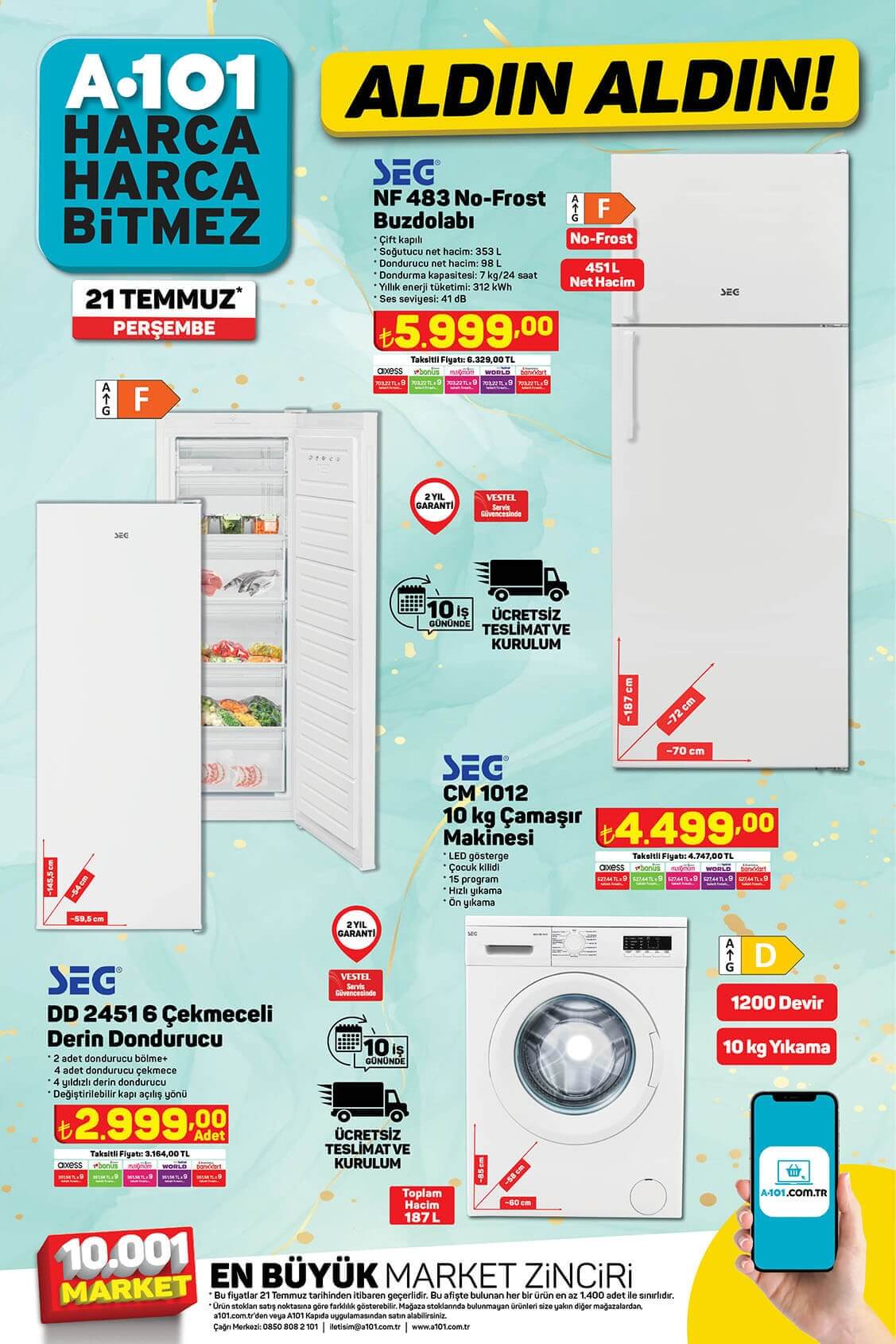 21 Temmuz 2022 A101 kataloğu! 21 Temmuz Perşembe A101 kataloğu yayınlandı mı?