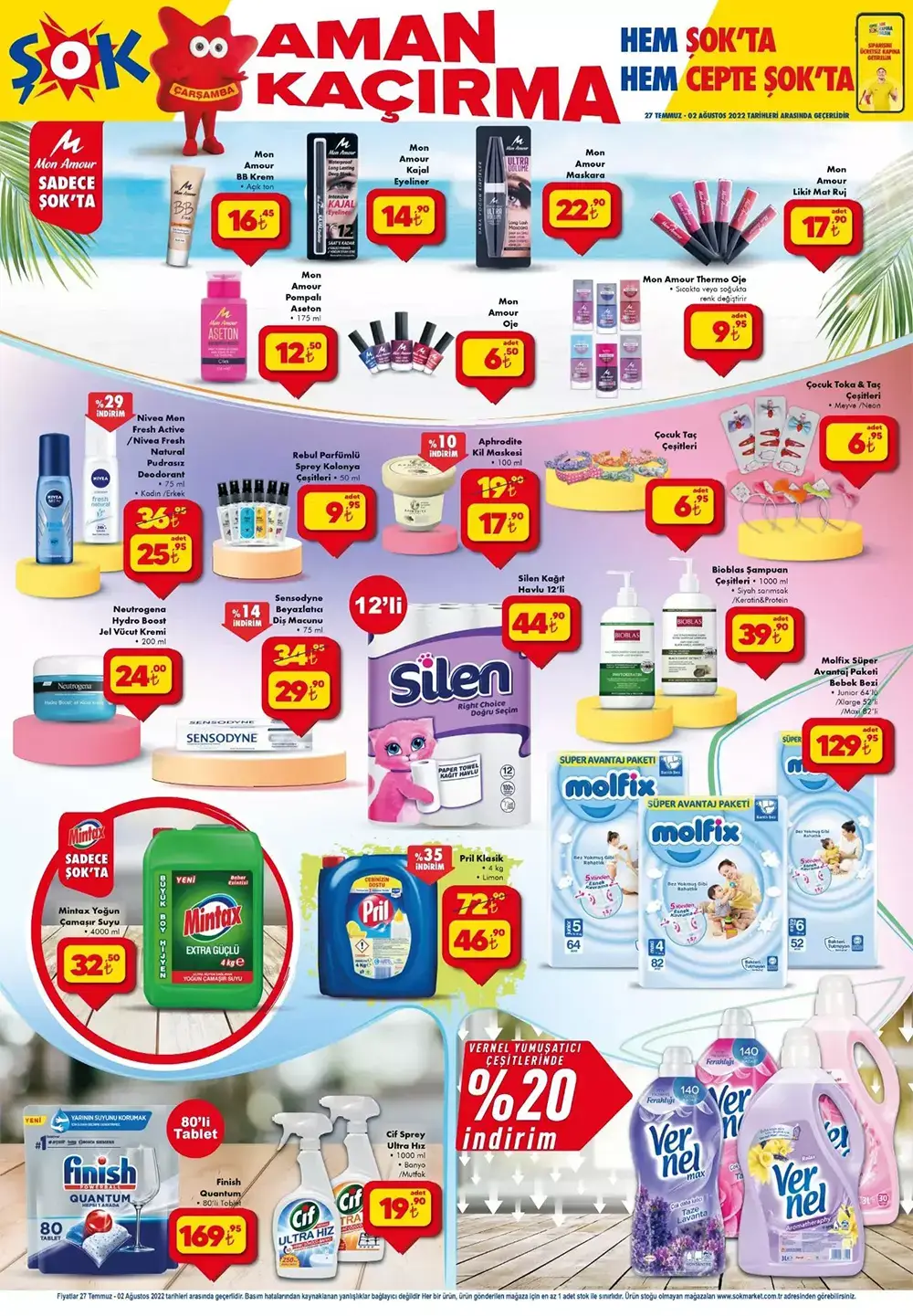 ŞOK Market 27 Temmuz kataloğu yayımlandı! Kaçırılmayacak indirim! İşte 27 Temmuz 2022 fiyat listesi