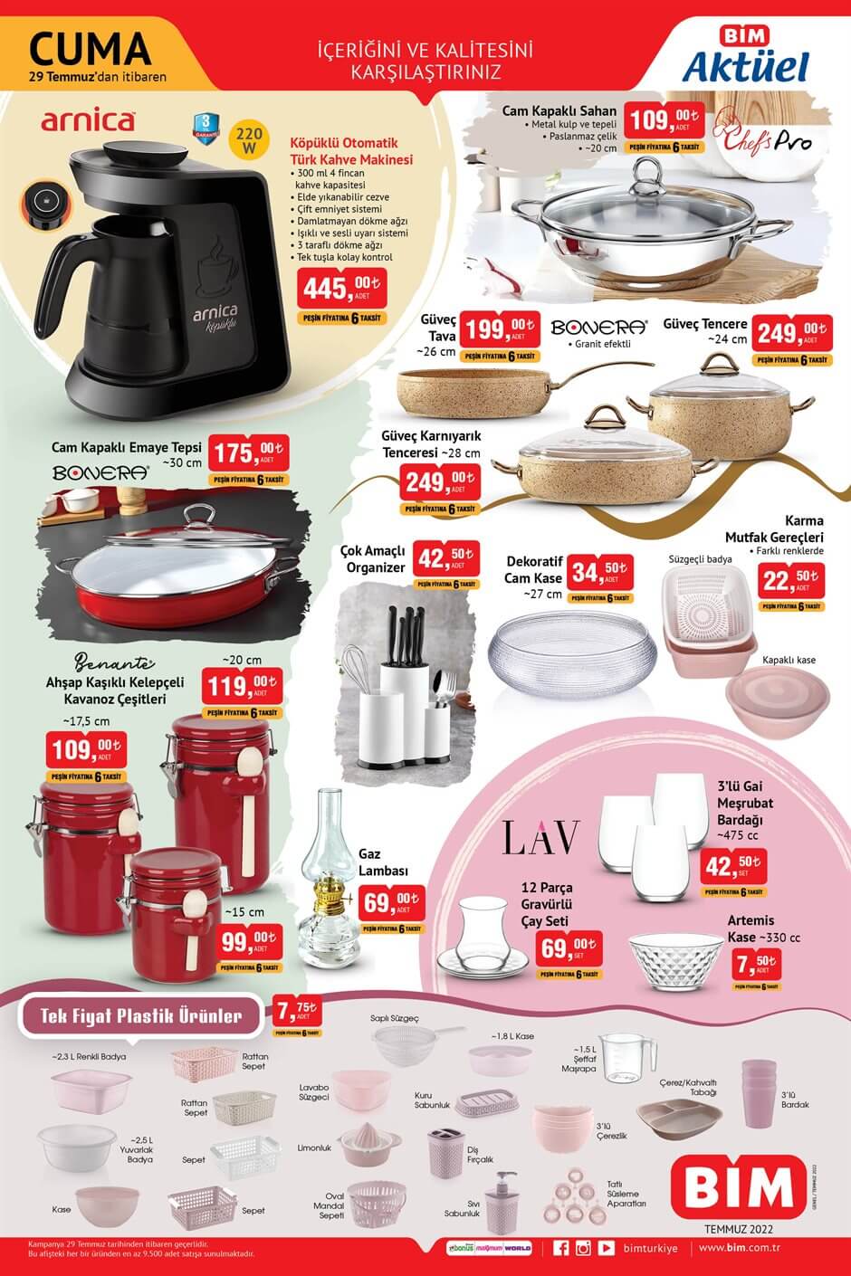BİM 29 Temmuz Cuma aktüel ürünler kataloğu yayımlandı! BİM den şok fiyatlar! İşte 29 Temmuz 2022 fiyat listesi