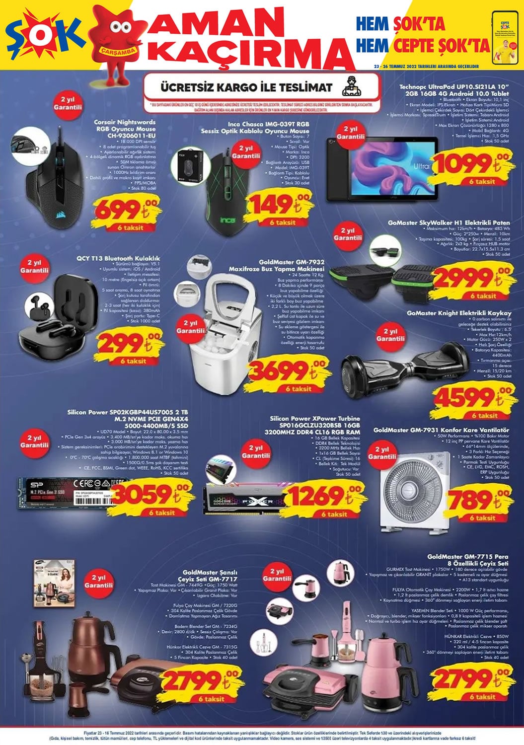 Şok market yeni kataloğunu yayınladı! Çeyiz setlerinden dikiş makinesine yok yok…