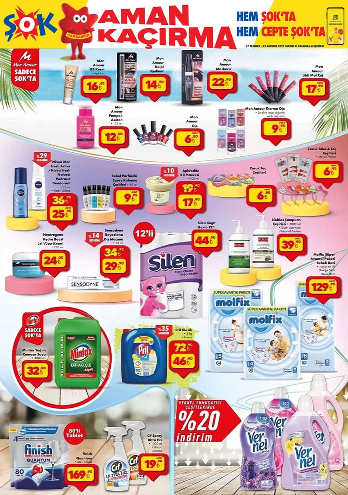 Dar gelirlinin dostu makarnada büyük indirim! Şok market 27 Temmuz- 3 Ağustos fiyat listesi…