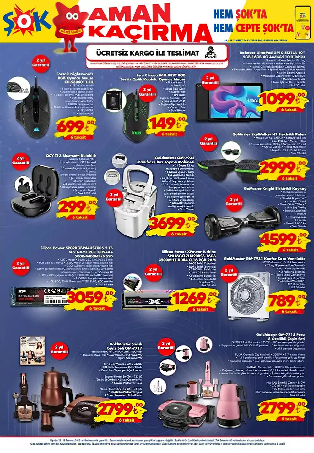 BİM, ŞOK ve A101 de teknoloji rüzgarı esecek! Bu hafta hangi dijital ürünler gelecek? İşte 25 Temmuz 2022 fiyat listesi