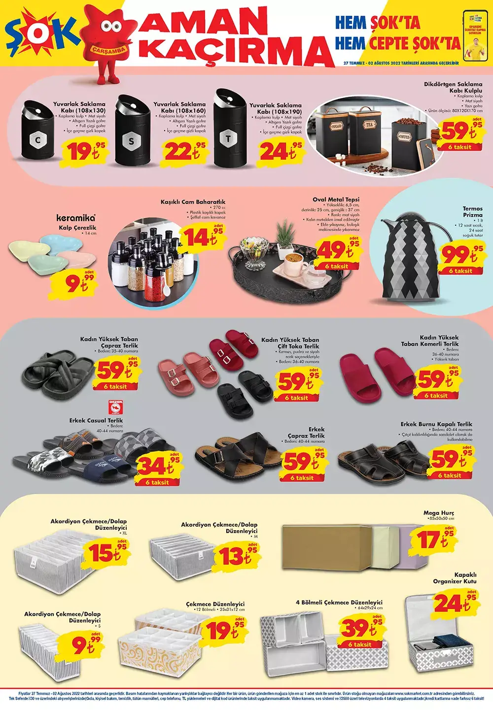 ŞOK 27 Temmuz Çarşamba aktüel ürünler kataloğunda neler var? İşte 27 Temmuz 2022 ŞOK aktüel ürünler fiyat listesi
