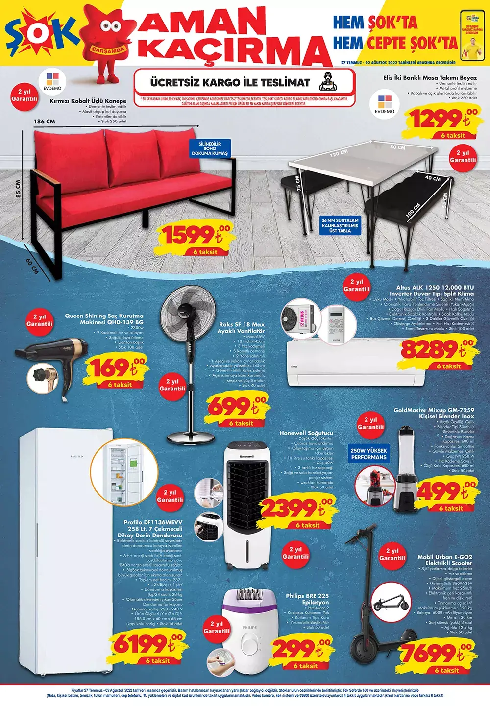 ŞOK 27 Temmuz Çarşamba aktüel ürünler kataloğunda neler var? İşte 27 Temmuz 2022 ŞOK aktüel ürünler fiyat listesi