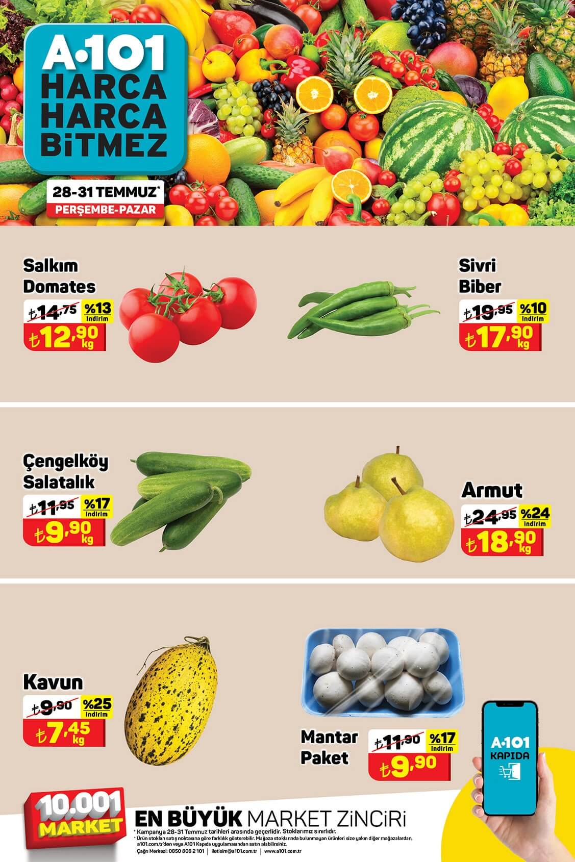 A101 den indirim yağmuru! Ayçiçek yağı, peynir, sebze ve meyvede dip fiyatlar... İşte 29 Temmuz 2022 fiyat listesi