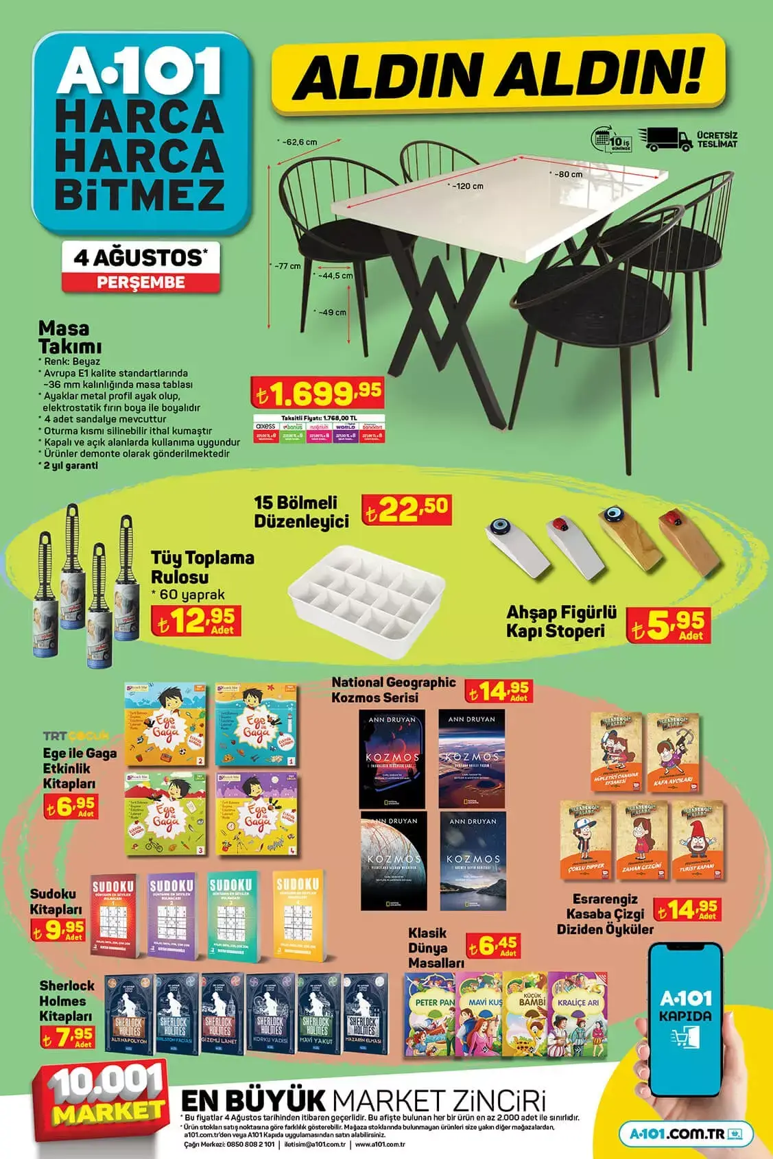 A101 4 Ağustos Perşembe aktüel ürünler kataloğu belli oldu! Bu hafta A101 de neler var? 4 Ağustos 2022 fiyat listesi