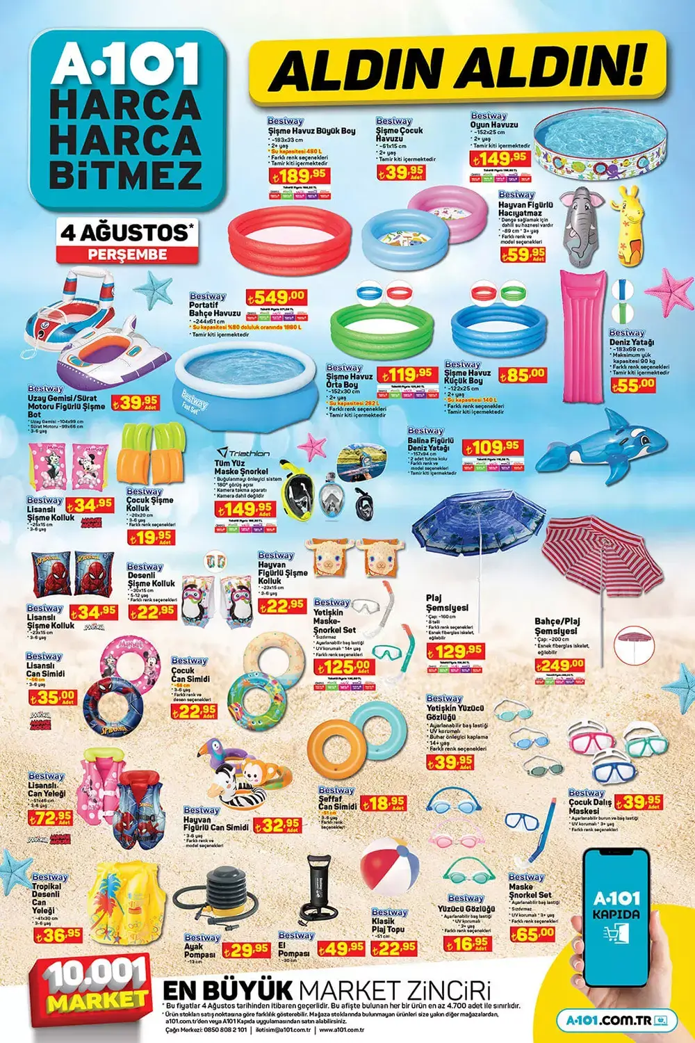 A101 4 Ağustos Perşembe aktüel ürünler kataloğu belli oldu! Bu hafta A101 de neler var? 4 Ağustos 2022 fiyat listesi