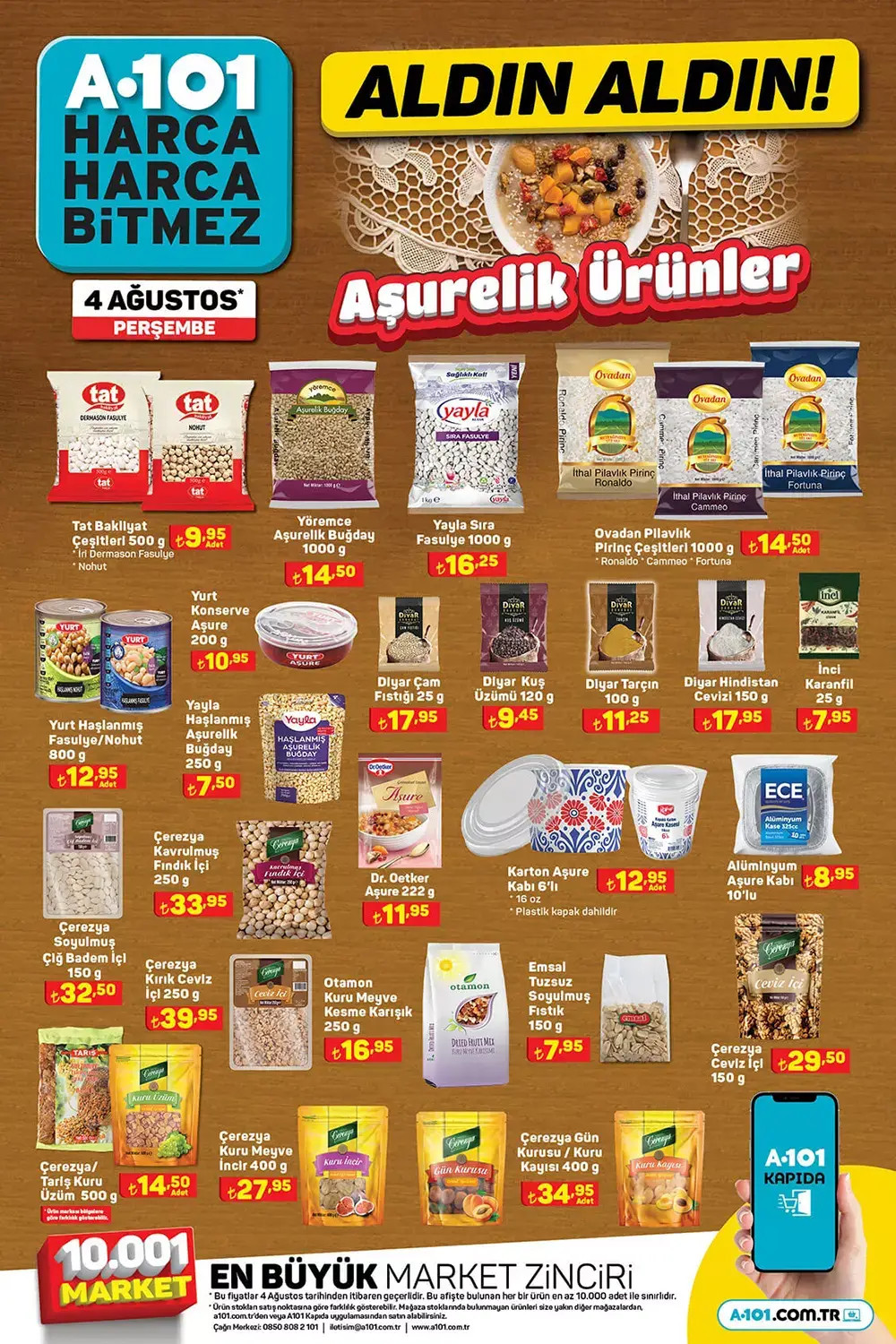 A101 4 Ağustos Perşembe aktüel ürünler kataloğu belli oldu! Bu hafta A101 de neler var? 4 Ağustos 2022 fiyat listesi