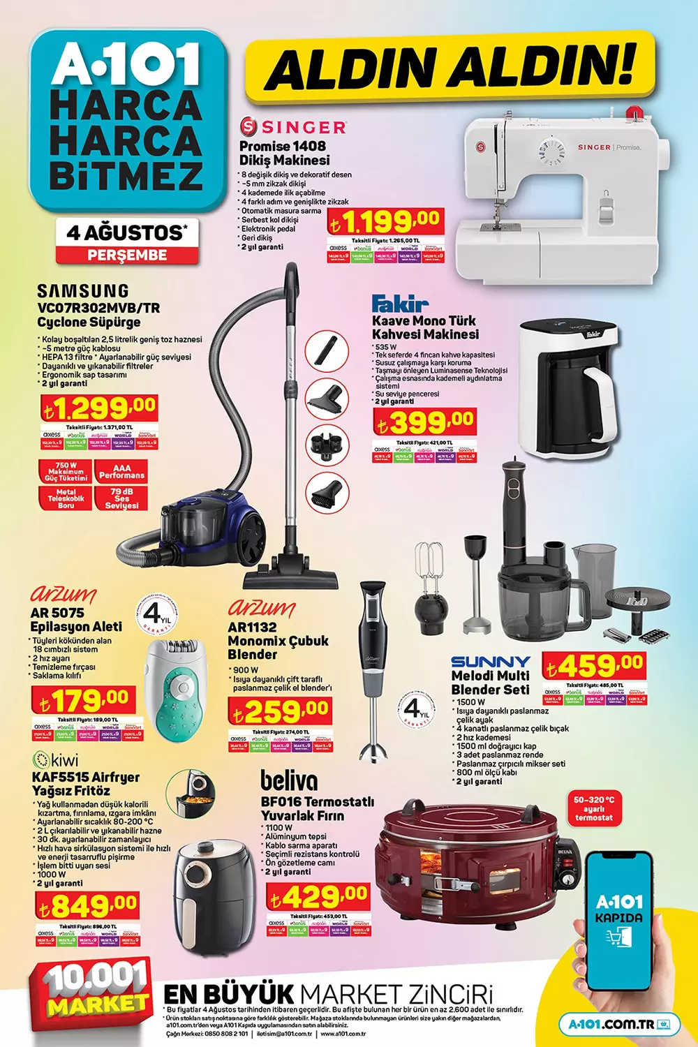 A101 Perşembe aktüel ürünler kataloğu belli oldu! İşte A101 4 Ağustos 2022 aktüel ürünler fiyat listesi