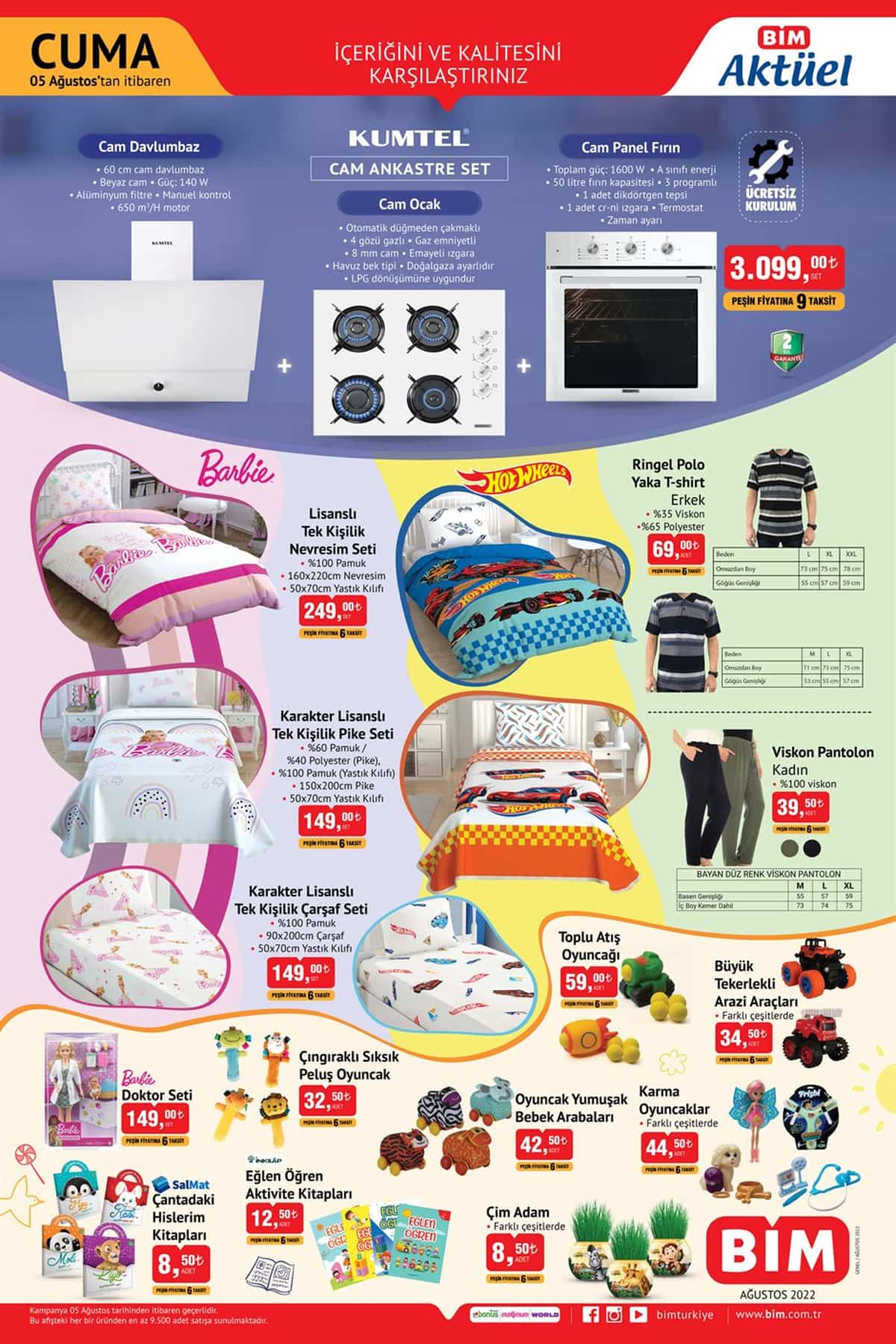 BİM 5 Ağustos Cuma aktüel ürünler kataloğunda neler var? İşte 5 Ağustos 2022 aktüel ürünler fiyat listesi