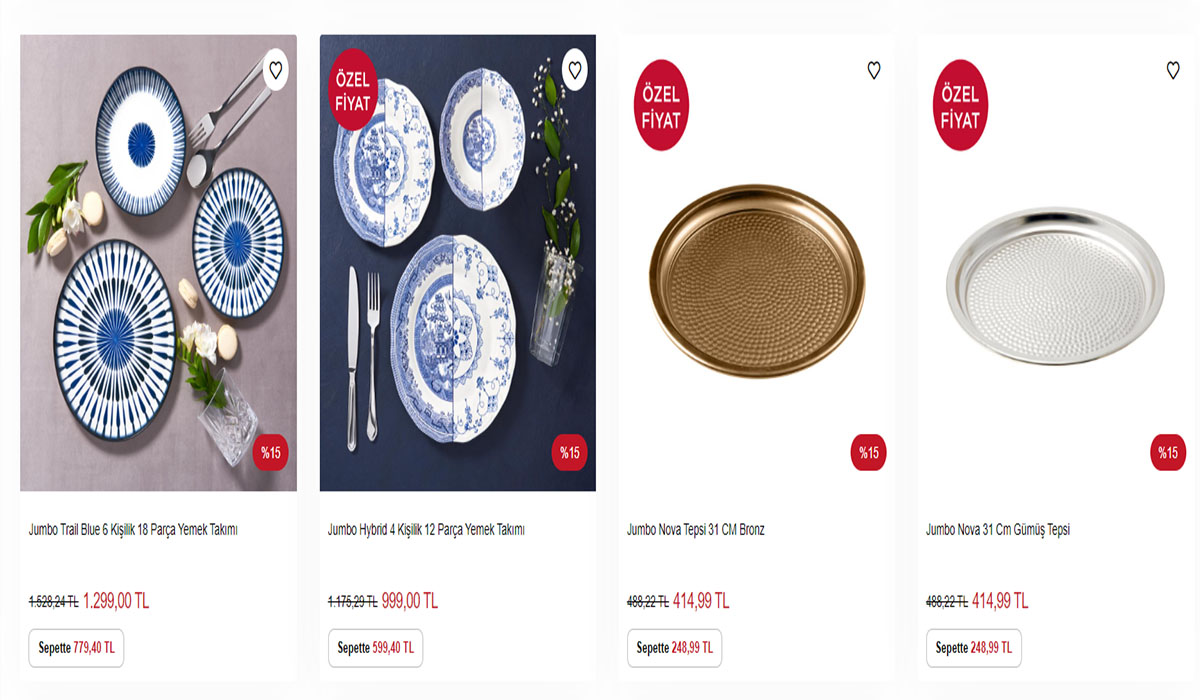 Çeyizde kaçırılmayacak fırsat! Jumbo’da %30+%10 indirim fırsatı!